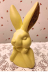 Keramický zajac - veľký - žltý